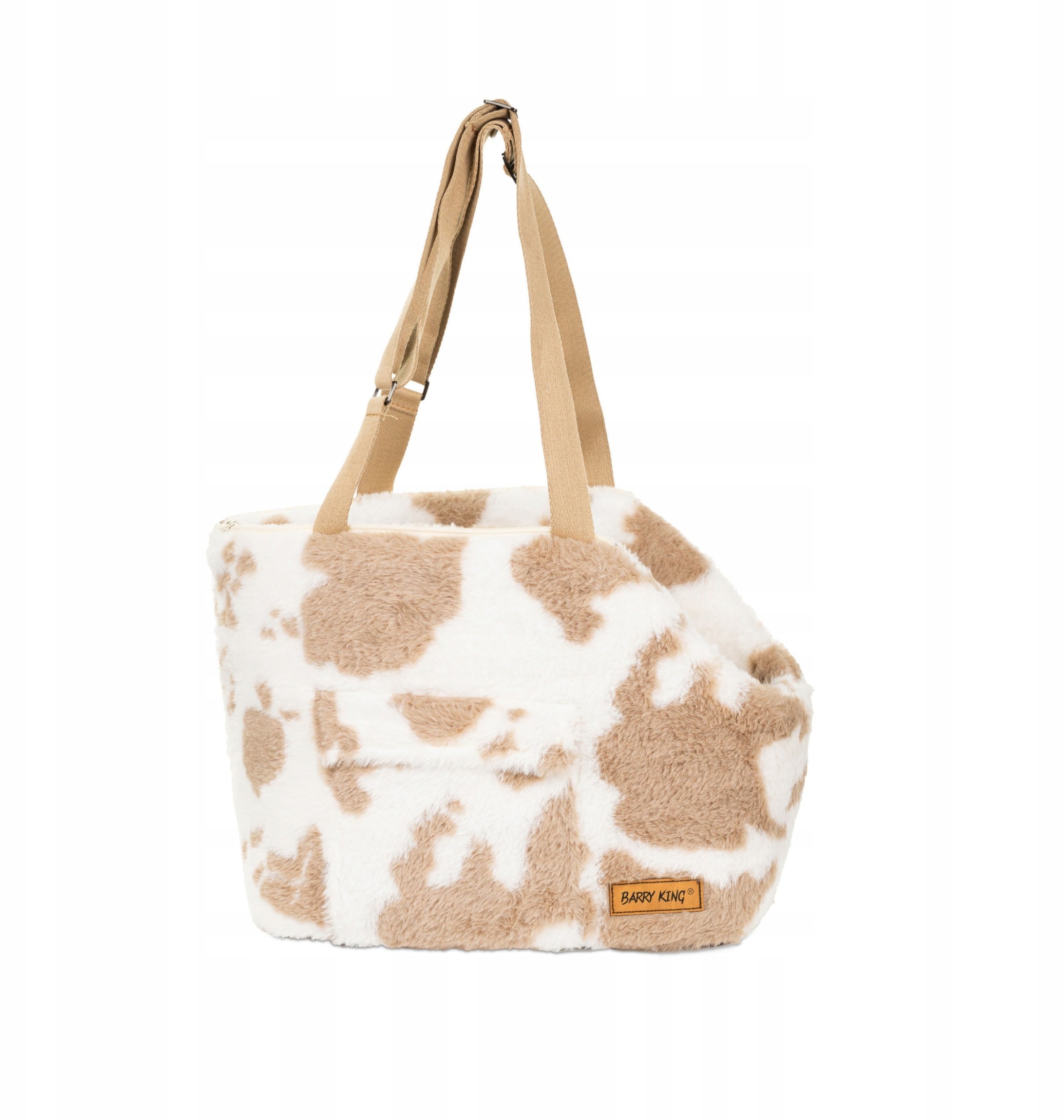 Barry King Torba transportowa dla psa/kota, wzór jasnobrązowe łatki krowie, 41*27*29cm