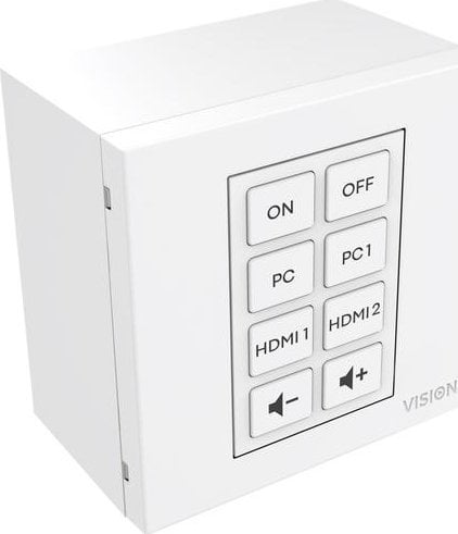 Vision VISION Techconnect Faceplate Steuermodul - LEBENSLANGE GARANTIE - 8 Tasten - lernt Infrarot-Fernbedienungscodes von anderen Fernbedienungen - u