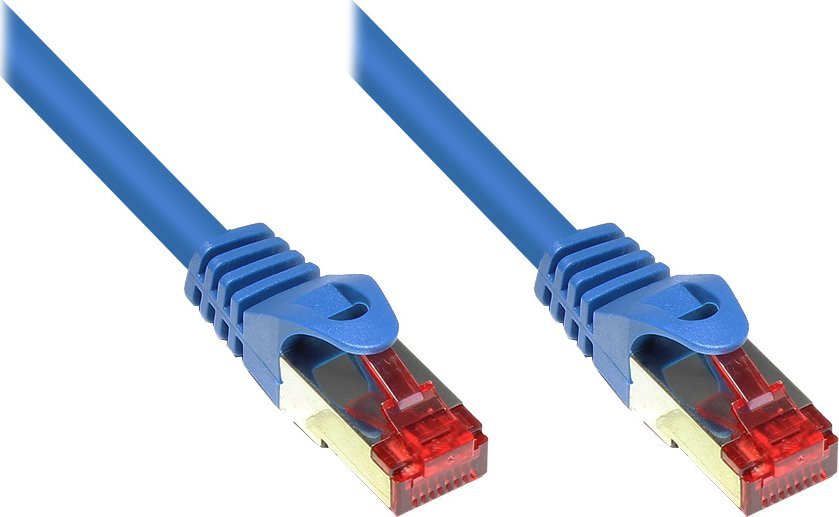 Good Connections RNS Patch Cable with Rastnasenschutz, Cat. 6, S/FTP, PiMF, PVC, 250MHz, blue, 25m, Good Connections (8060- 250B)