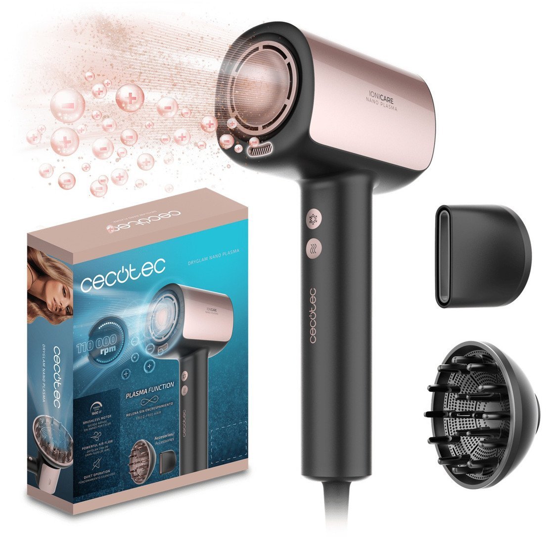 Cecotec Suszarka do włosów DryGlam Nano Plasma Black