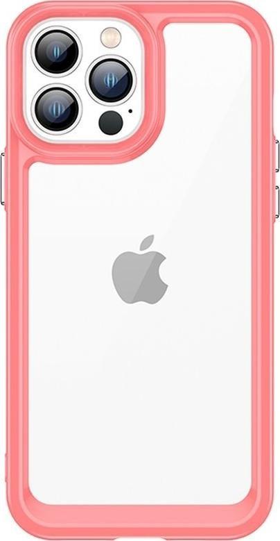 Braders Etui Outer Braders sztywny pokrowiec z żelową ramką do iPhone 12 Pro Max czerwony