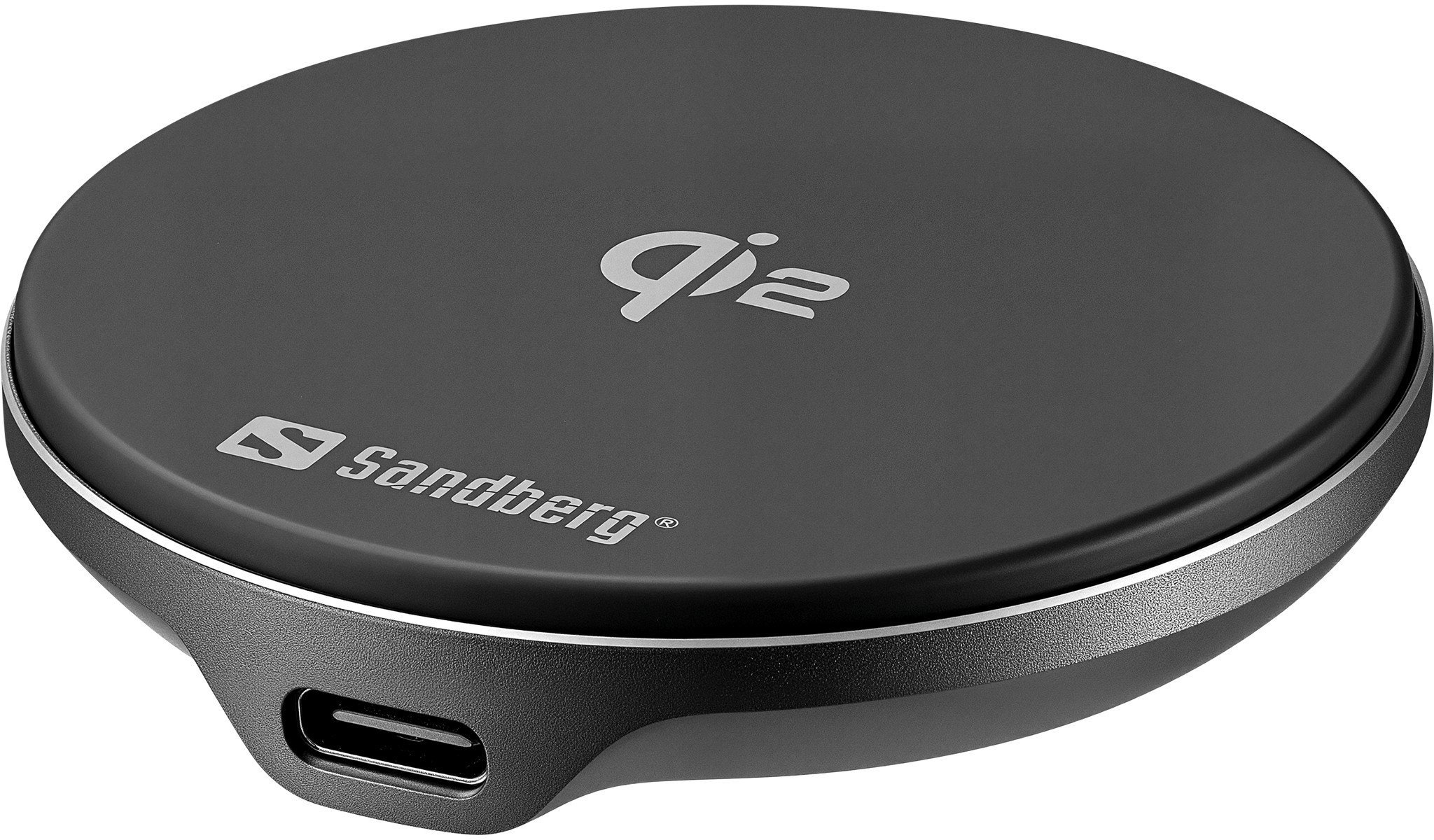 Sandberg 441-61 ładowarka do urządzeń przenośnych Uniwersalne Aluminium, Czarny USB Bezprzewodowe ładowanie Wewnętrzna