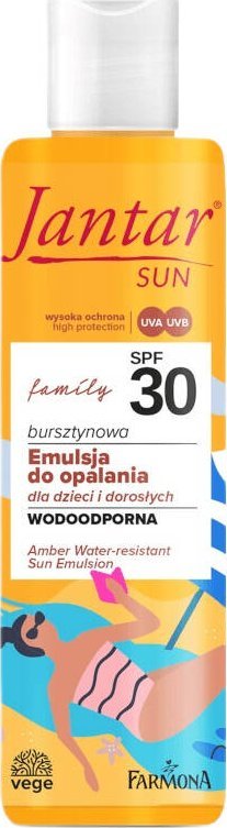 Farmona Jantar Sun bursztynowa wodoodporna emulsja do opalania family SPF30 200ml