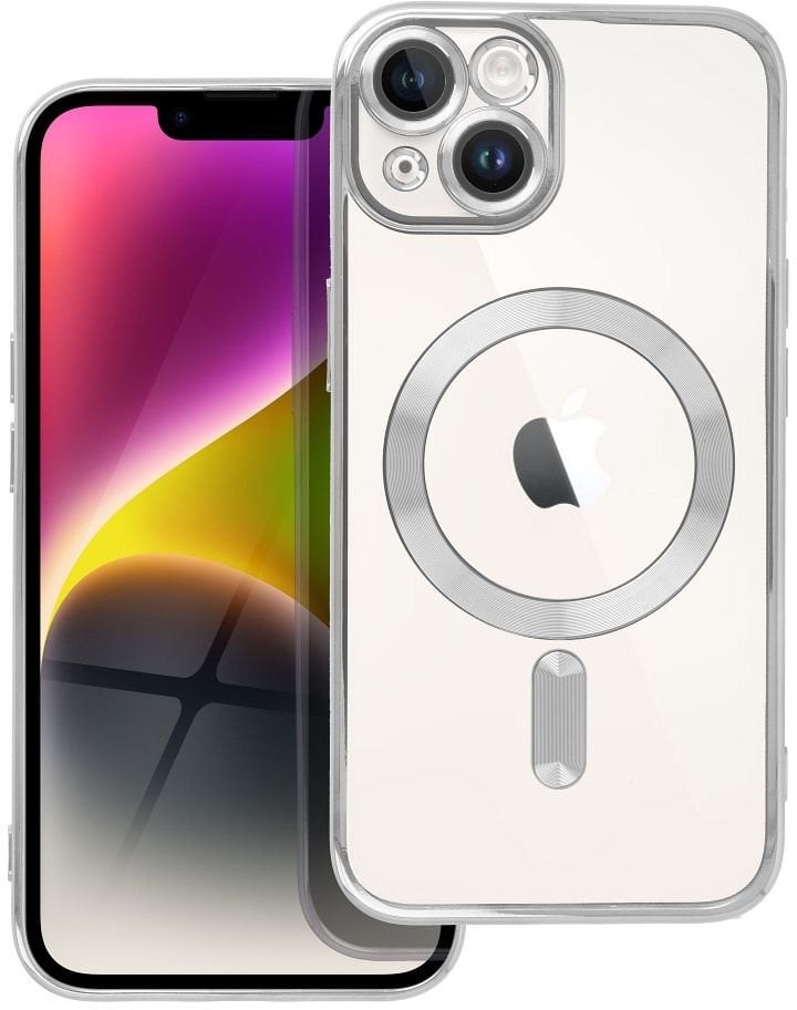 Futerał ELECTRO MAG COVER kompatybilny z MagSafe do IPHONE 14 srebrny