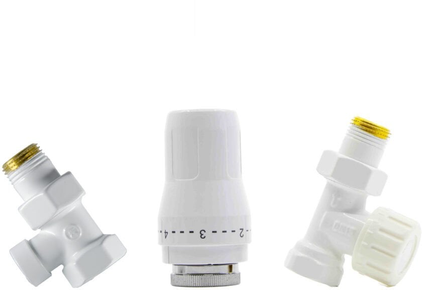 Schlosser ZESTAW TERMOSTATYCZNY STANDARD 1/2GZ x 1/2GW PROSTY - BIAŁY