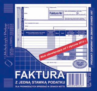 Michalczyk & Prokop Faktura 2/3 A5 z jednÄ… stawkÄ… podatku 131-4E