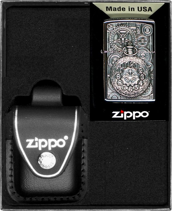 Zestaw ZIPPO Zapalniczka POCKET WATCH Prezentowy No3