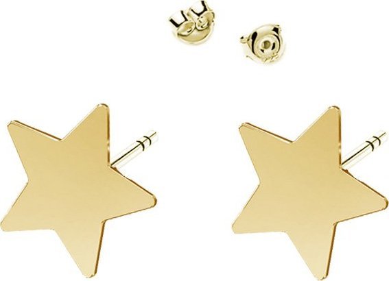 Radziszewska Jewellery Kolczyki Pozłacane Gwiazdki Boże Narodzenie