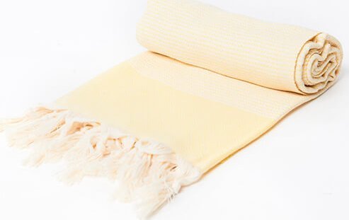 Yeye Ręcznik hammam CAPRI 100% bawełna YEYE Żółty