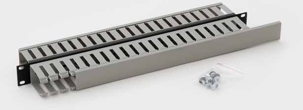 Molex PN TRITON 19" panel wyważający 1U dwustronna listwa plastikowa szara