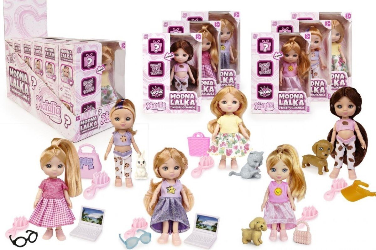 Lalka Natalia z akcesoriami 17cm mix