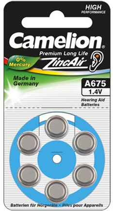 Camelion Bateria do aparatów słuchowych PR44 6 szt.