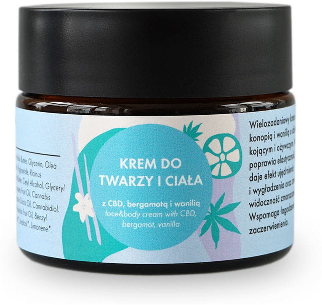 Lullalove Krem do twarzy i ciała z CBD bergamotą i wanilią 50ml