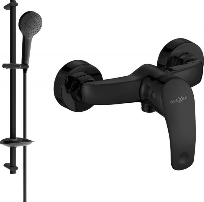 Zestaw prysznicowy Mexen Mexen Fabia DB05 bateria prysznicowa z zestawem prysznicowym, czarna - 74654DB05-70