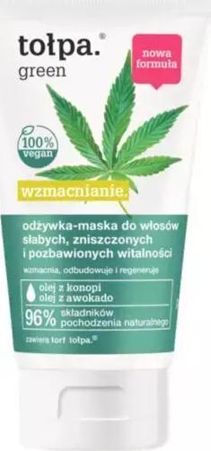 Tołpa green wzmacnianie. odżywka-maska do włosów słabych, zniszczonych i pozbawionych witalności, 150 ml