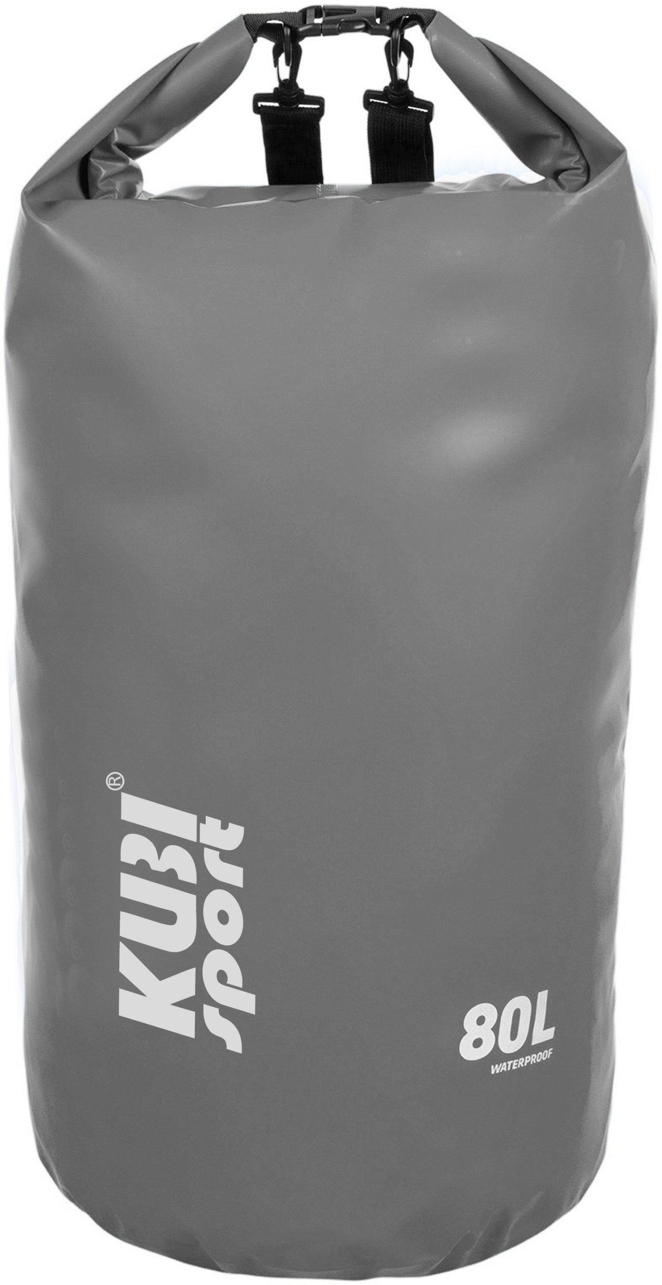 Wodoodporna Torba Worek Wodoszczelny na Łódź Kajak Szary KUBISPORT 80 l