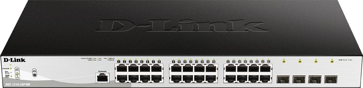 Switch D-Link D-Link DGS-1210-28P/ME/E 24-Port 10/100/1000BASE-T PoE + 4-Port 1 Gbps SFP Metro Ethernet