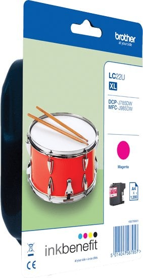 Tusz Brother LC22UM - XL - Magenta - original kartridż fur DCP-J785DW, DCP-J785DWXL, MFC-J985DW, INKvestment Work Smart MFC-J985DW