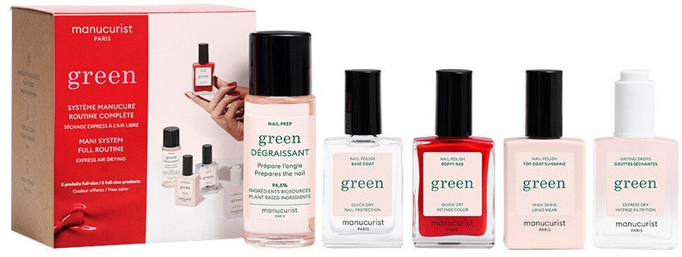 Manucurist Green Manicure System zestaw upominkowy do manicure Poppy Red