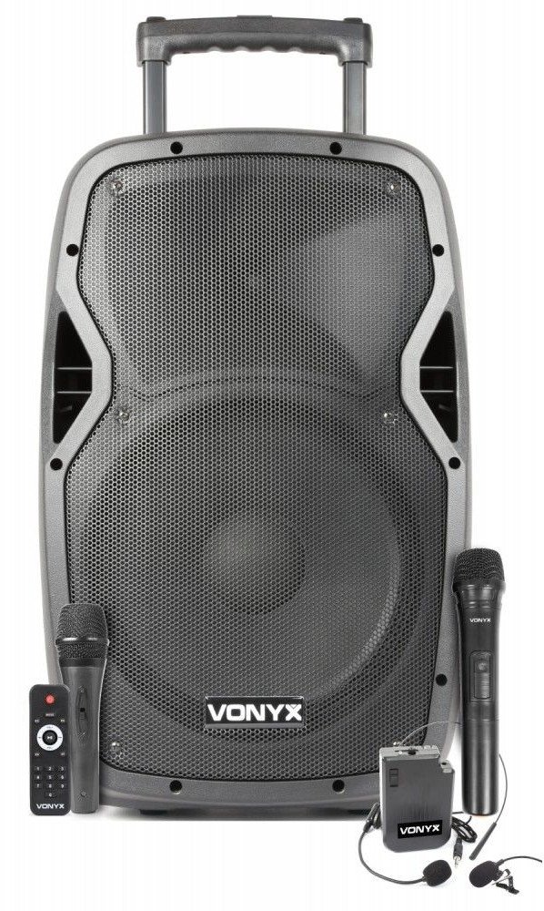 Kolumna mobilna z mikrofonami 600W Vonyx AP1200PA 12" one size