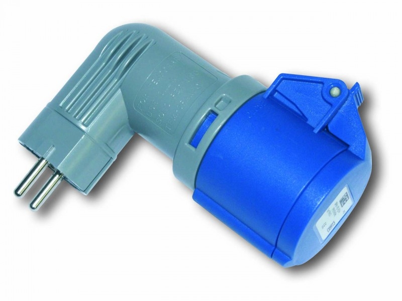 PCE Adapter z wejściem wtyczka uni-schuko 16A/3P/230V wyjście gniazdo CEE 16A 230V IP44 - 9434100