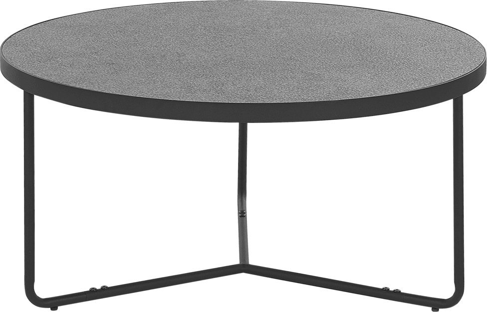 Beliani Stolik kawowy duży efekt betonu z czarnym MELODY