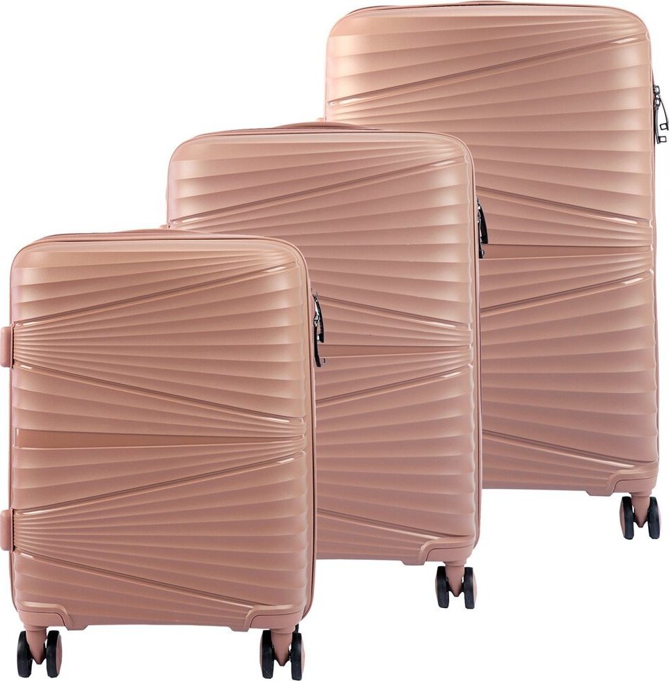 Jony Mocna walizka damska z ABSu Jony Z04 x3 Z NoSize