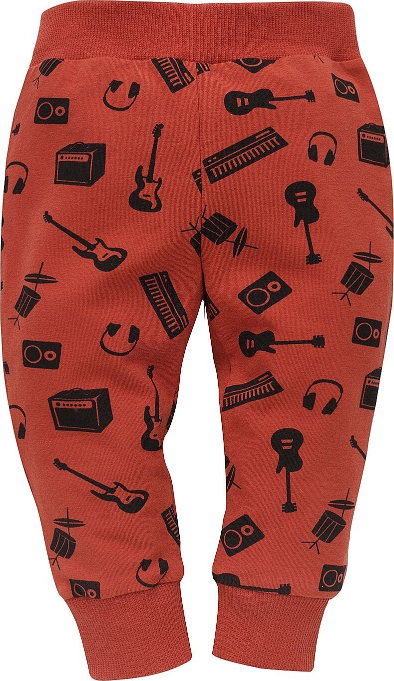 PINOKIO Spodnie niemowlęce czerwone dla chłopięce Lets rock Pinokio 86