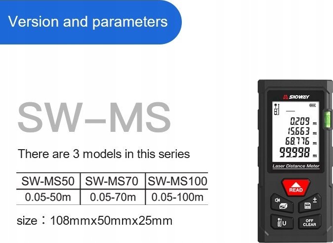 Sndway Sndway2 Lazerinis atstumo matuoklis iki 40m