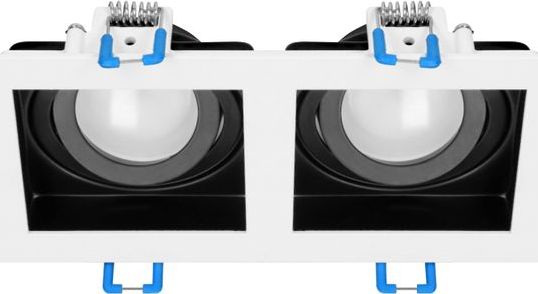 Orno YOP 2 ramka dekoracyjna oprawy punktowej, MR16/GU10 max 2x50W, regulowana biała+czarna OR-OD-6167/W-B