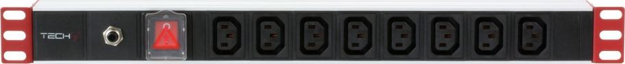 Techly Listwa zasilająca 19" 1U 8x gniazdo C13 ( I-CASE STRIP-813T)