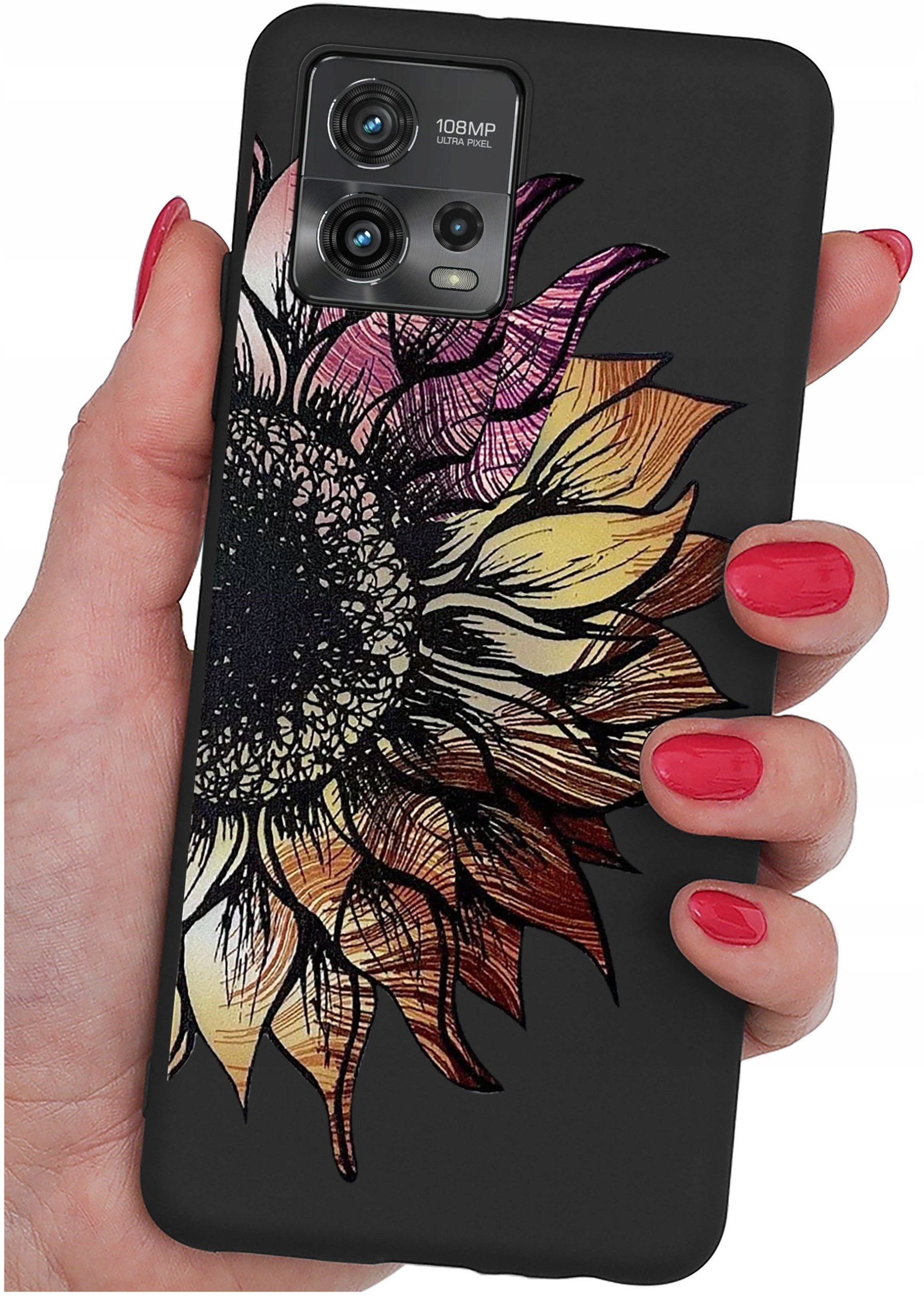 Etui do Motorola Moto G72 WZORY |SILIKONOWE MATT CASE + SZKŁO 9H