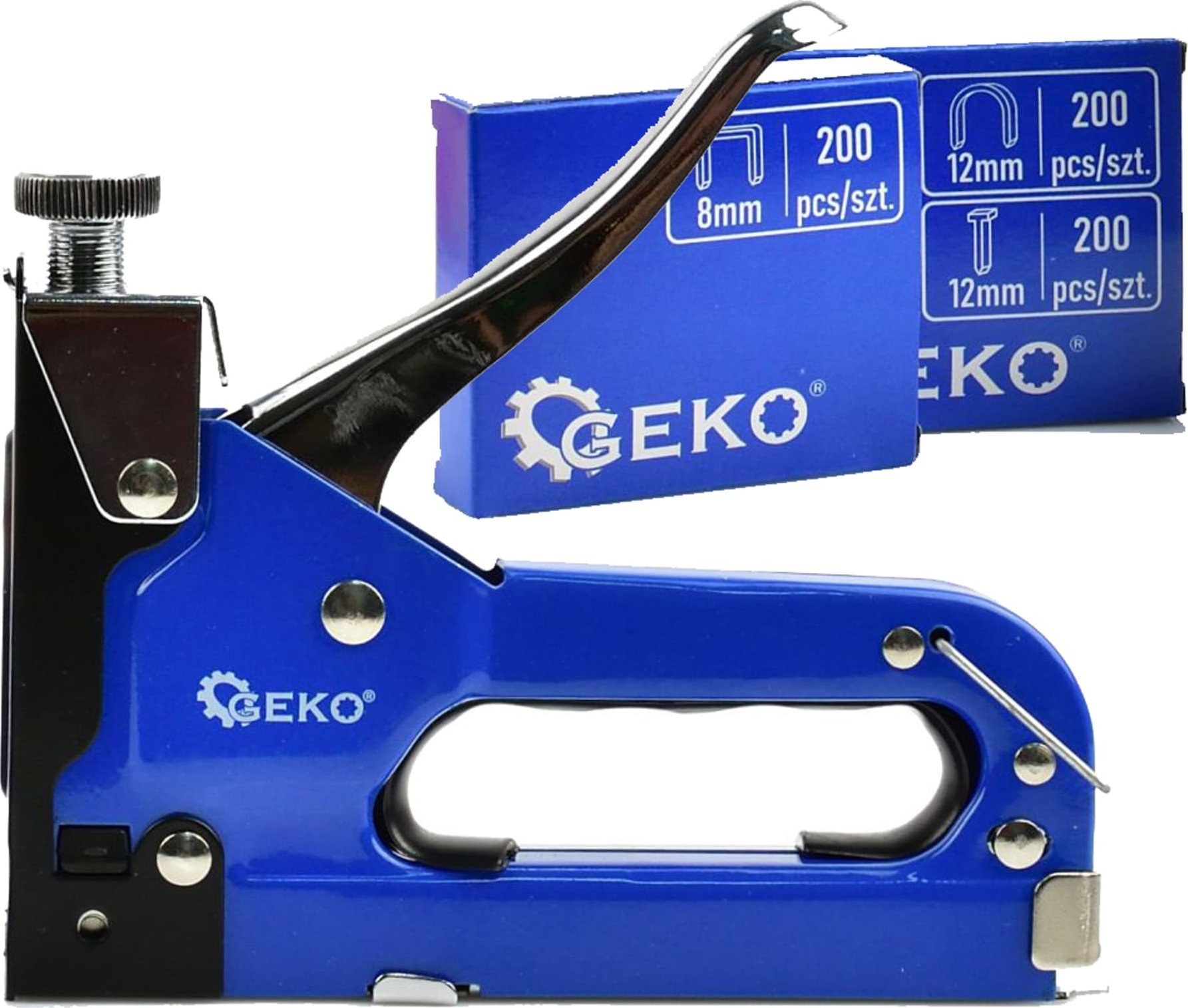 Geko Zszywacz 3w1 + komplet zszywek 600szt