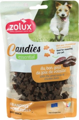 ZOLUX Miękkie przysmaki treningowe dla psa CANDIES gwiazdki z wątróbką 150g