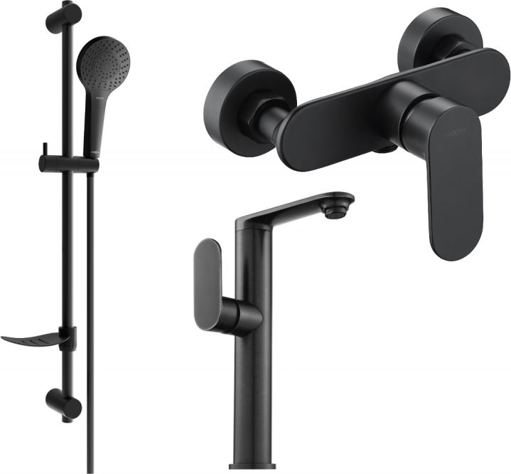 Mexen Mexen Milo DF05 zestaw prysznicowy, czarny - 713154DF05-70