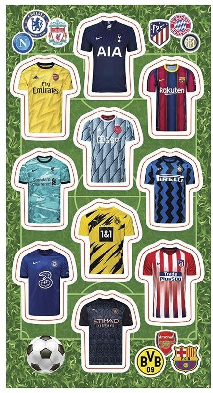Naklejki Koszulki drużyn piłkarskich