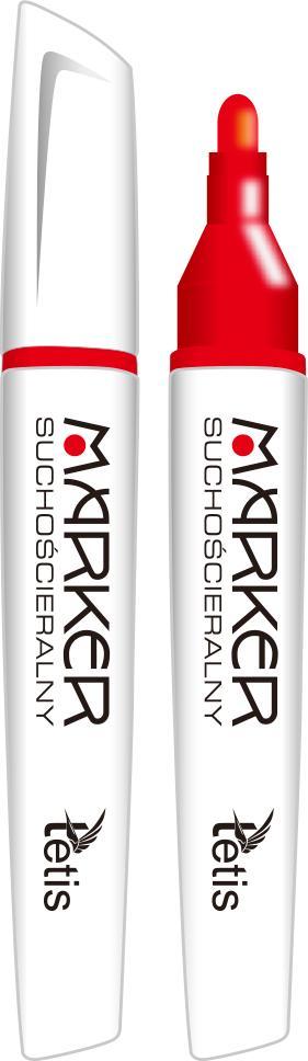 Tetis Marker suchościeralny TETIS czerwony