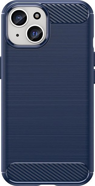 Hurtel Elastyczne etui Carbon Case z wzorem karbon do iPhone 15 - niebieskie