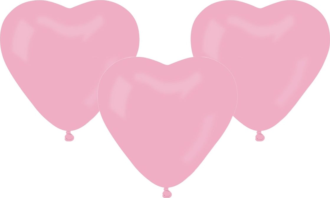 GMR Balony lateksowe Serca jasnoróżowe - 50 szt. uniwersalny