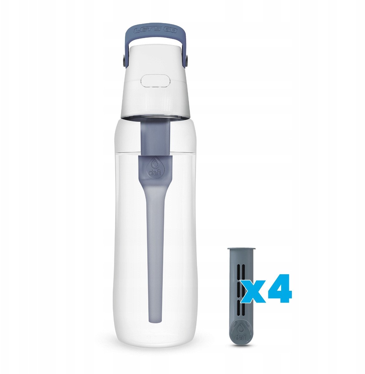 Butelka filtrująca Dafi SOLID 0,7 l jeansowa z 4 filtrami