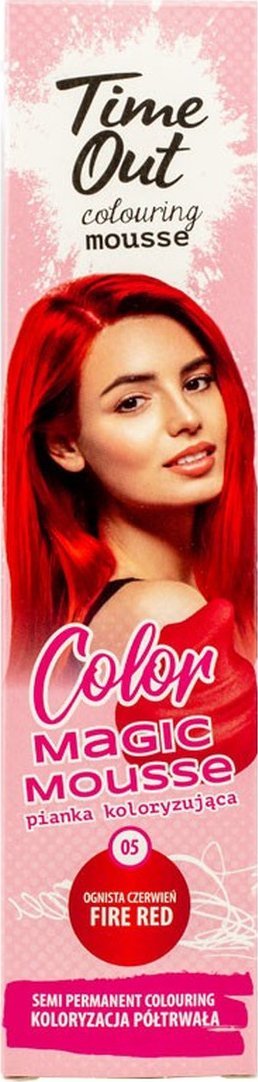 TIME OUT COLOR PIANKA KOLORYZUJĄCA DO WŁOSÓW 75ml Ognista Czerwień (05)