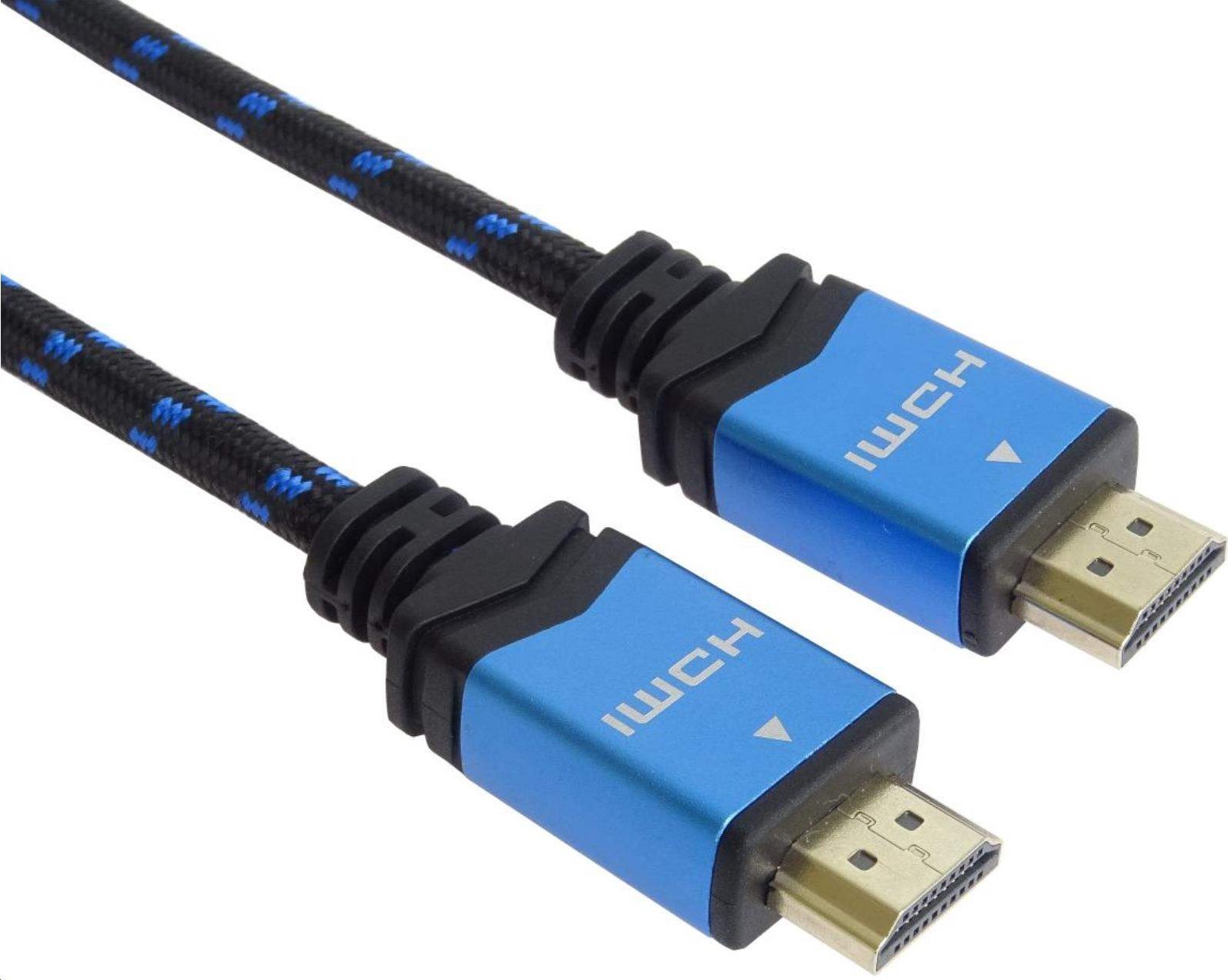 Kabel PremiumCord HDMI - HDMI 2m niebieski (kphdm2m2)