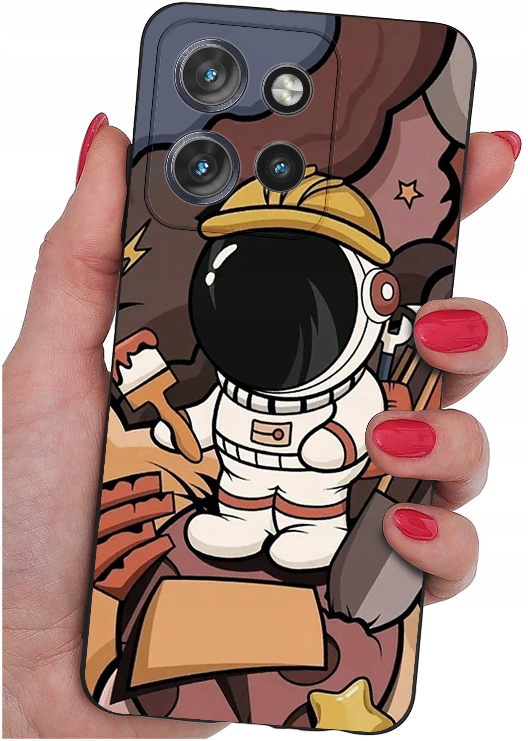 krainaGSM Etui do Motorola Moto EDGE 50 Neo wzory | SILIKONOWE MATT CASE + SZKŁO 9H