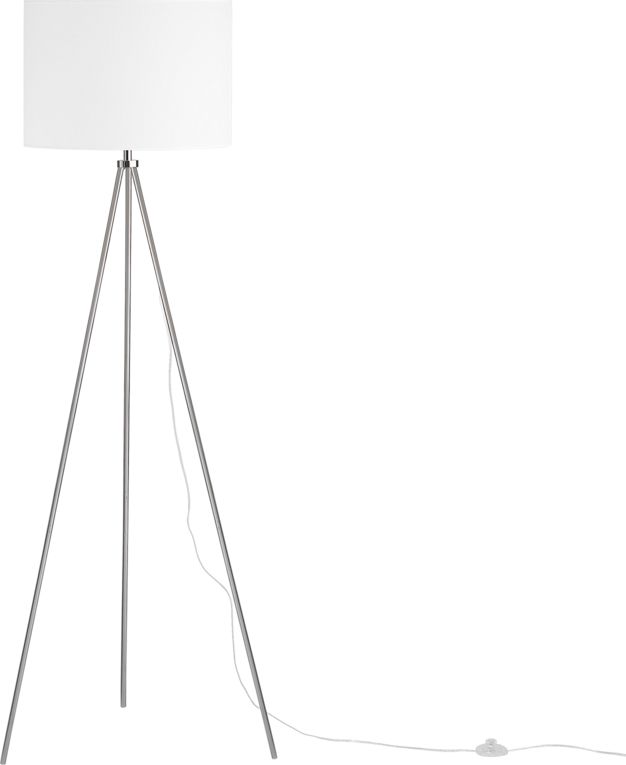Lampa podłogowa Beliani Lampa podłogowa metalowa srebrna VISTULA
