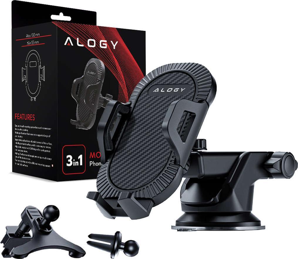 Alogy Uchwyt zaciskowy do samochodu 3in1 Mobile Phone holder