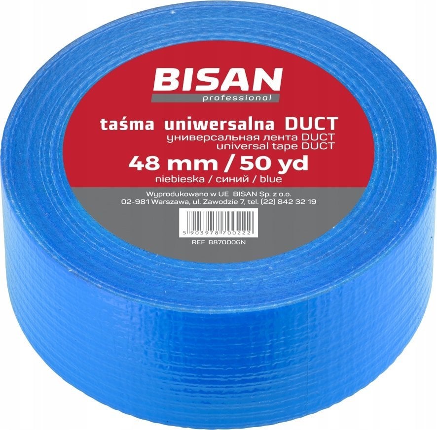 Bisan TAŚMA UNIWERSALNA DUCT 48MM/50MB NIEBIESKA [24]