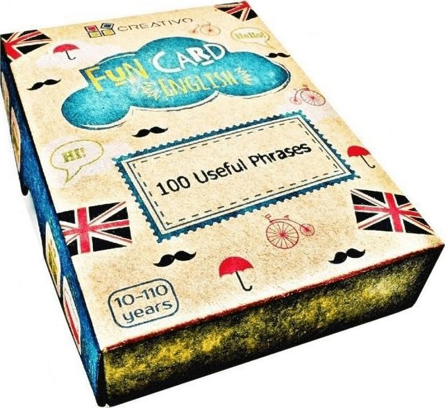 Creativo Fun Card English 100 Useful Phrases CREATIVO