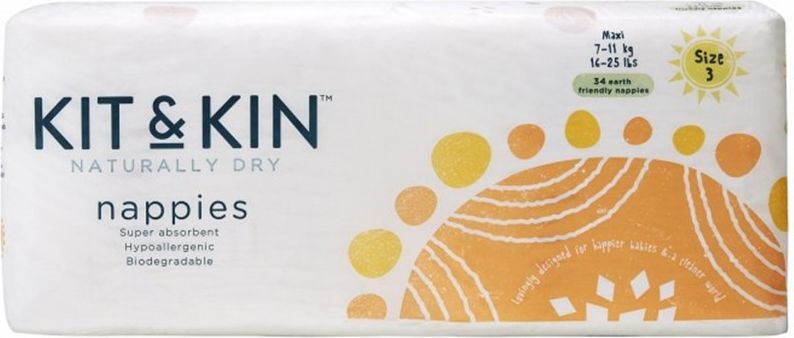 Kit and Kin biodegradowalne 3, 7-11 kg, 34 szt.