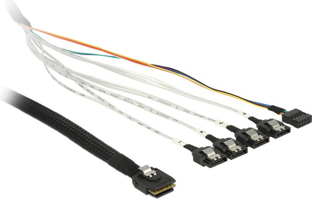 Delock 1m, Czarny (83314)