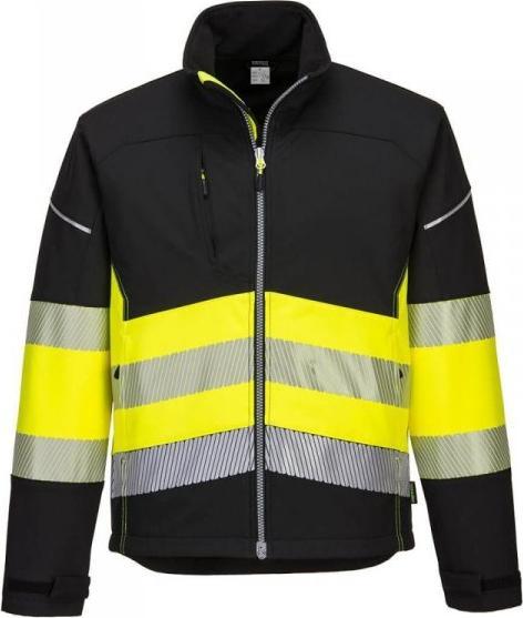 Portwest KURTKA OSTRZEGAWCZA SOFTSHELL PW375BKY ROZMIAR M